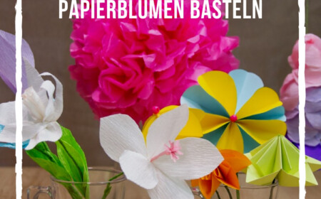 Papierblumen basteln Titelfoto Anleitungen
