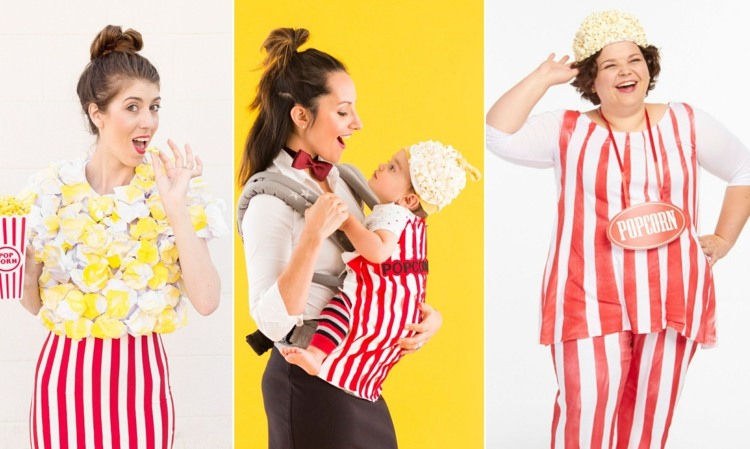 Popcorn Kostüm selber machen Ideen für Damen