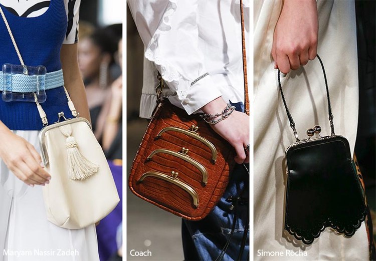 Taschen Trends 2019 Handtasche Bügelverschluss Leder