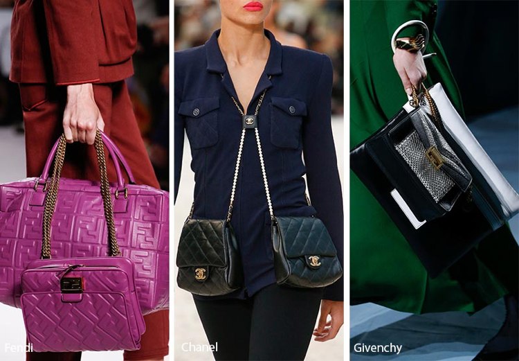 Taschen Trends 2019 mehrere Handtaschen kombinieren