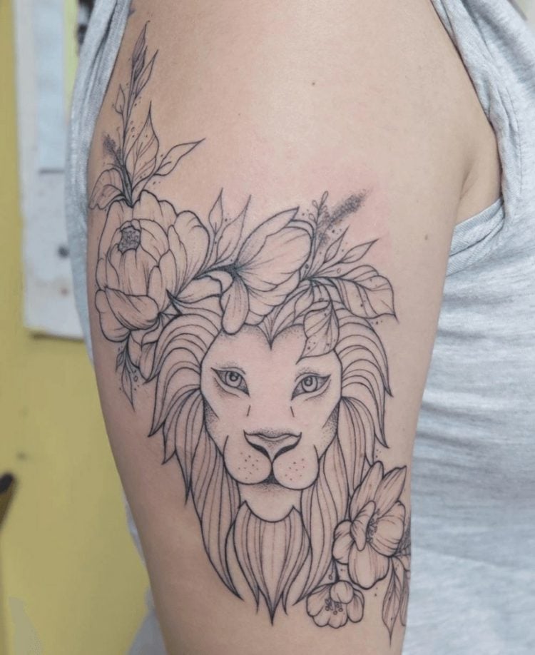 Löwe tattoos männer arm ▷ 1001
