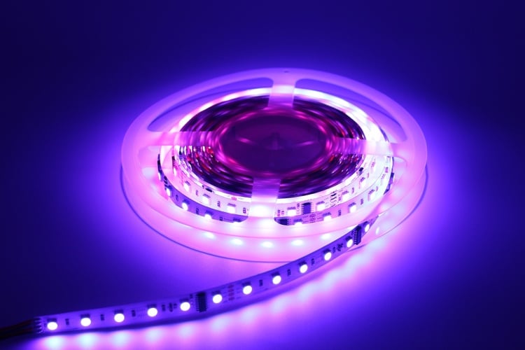 flexible LED Streifen RGB lila als Meterware