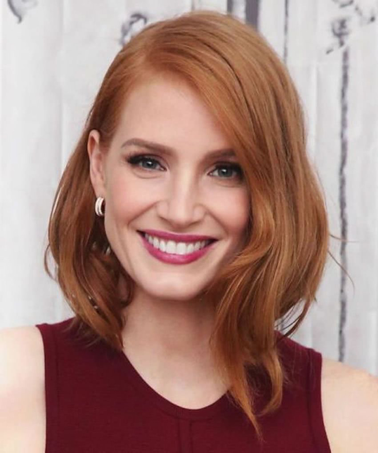 haarfarben trends 2019 Kupferhaare Jessica Chastain