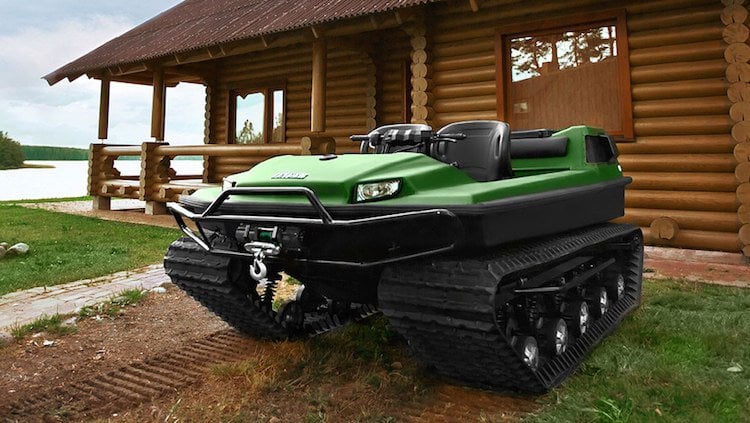 kettenfahrzeug tinger track s500 extrem zuverlässig grüne farbe amphibie