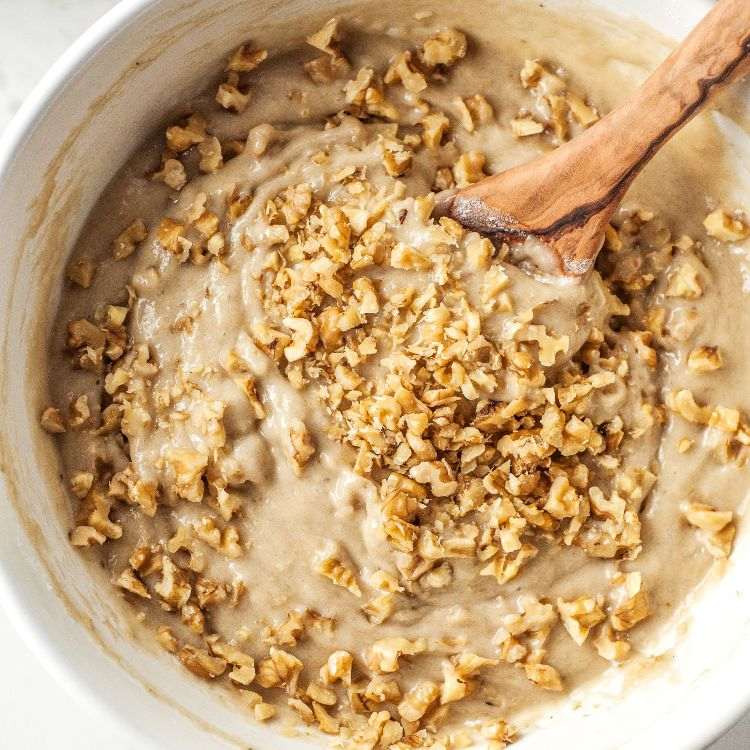 muffins ohne ei und milch zubereiten vegan walnüsse bananen