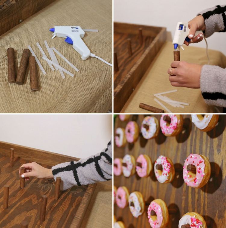 Donut Wand bauen aus Holz mit Anleitung
