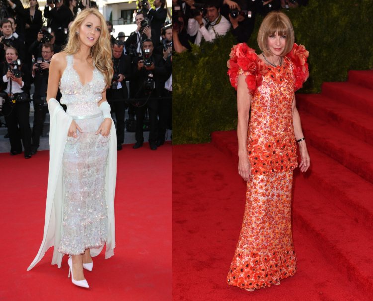Karl Lagerfeld Chanel Promis Blake Lively Cannes Anna Wintour Met Gala 2014 2015