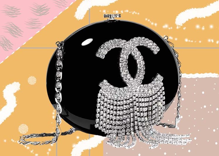 Karl Lagerfeld Chanel Tasche Clutch rund