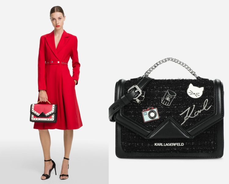 Karl Lagerfeld Handtaschen rot Applikationen