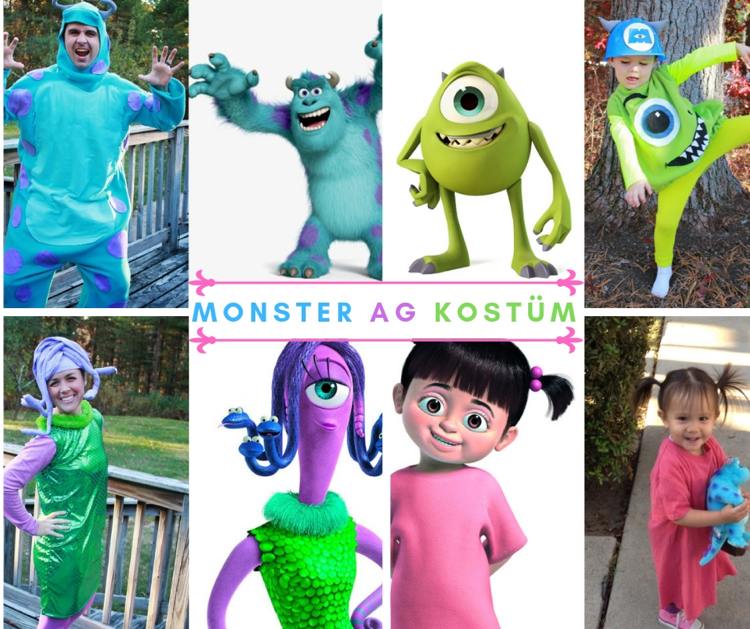 Monster AG Kostüm Erwachsene Kinder