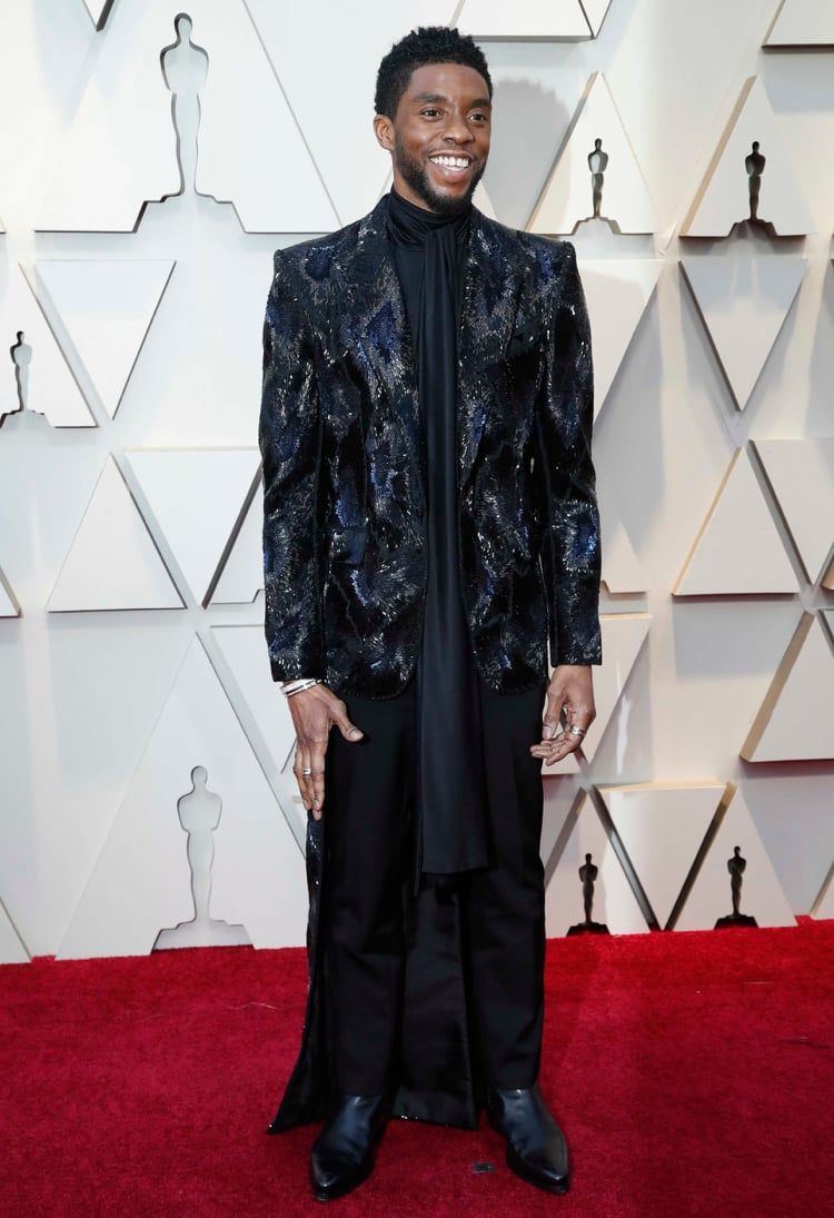Männermode Oscars 2019 Anzug Rock Chadwick Boseman