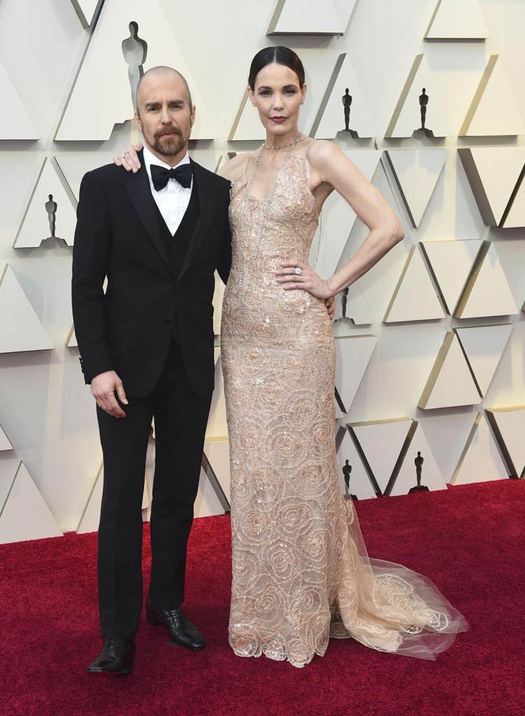 Oscars 2019 Glitzer Abendkleid Spitze Kristallen