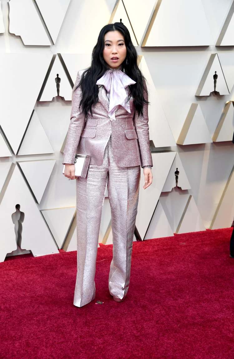 Oscars 2019 silbern Anzug Frauen Zweiteiler