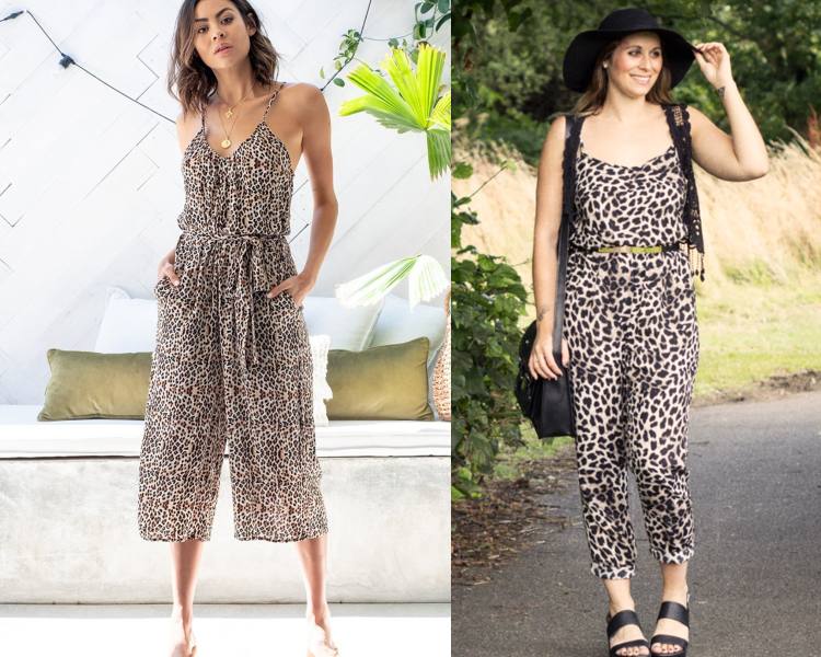 Outfits mit Leopardenmuster Jumpsuit Sommer Trend 2019