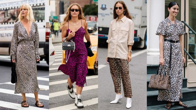 Outfits mit Leopardenmuster Kleider Hose Frauen