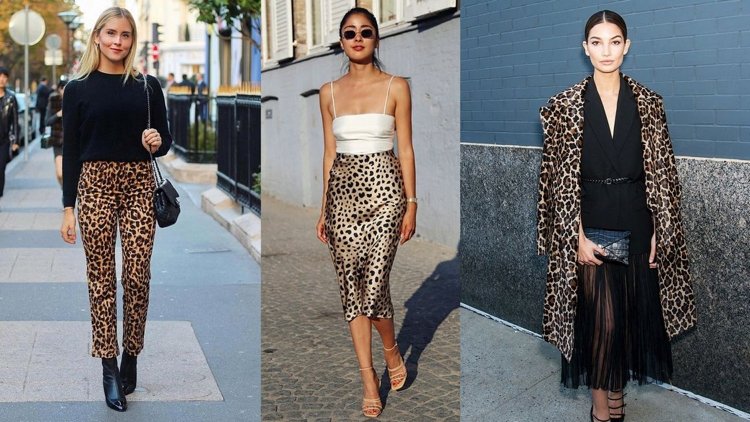  Outfits mit Leopardenmuster Unterteile Hose Bleistift Rock Mantel