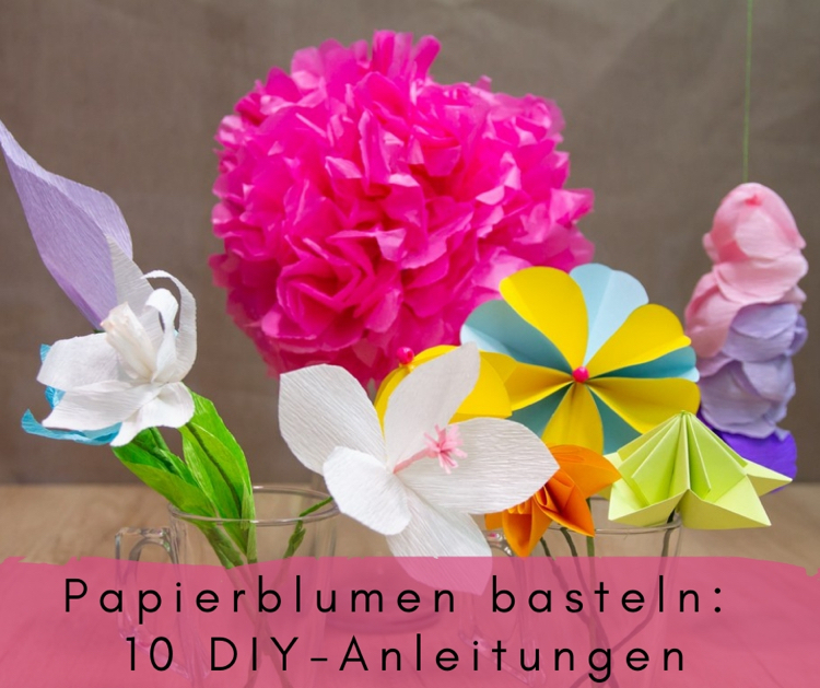 Papierblumen basteln