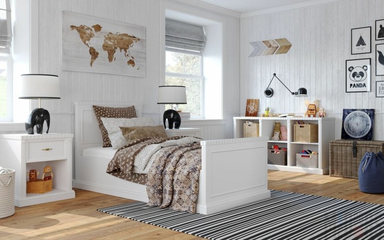 Weiß und Naturfarben schaffen ein gemütliches Ambiente im Jugendzimmer