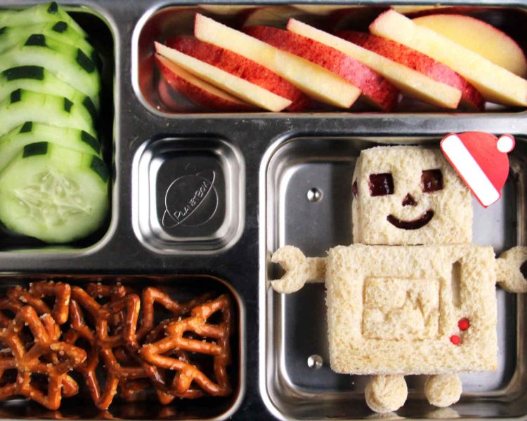 lunchbox ideen für kinder schulalter robot brötchen anleitung