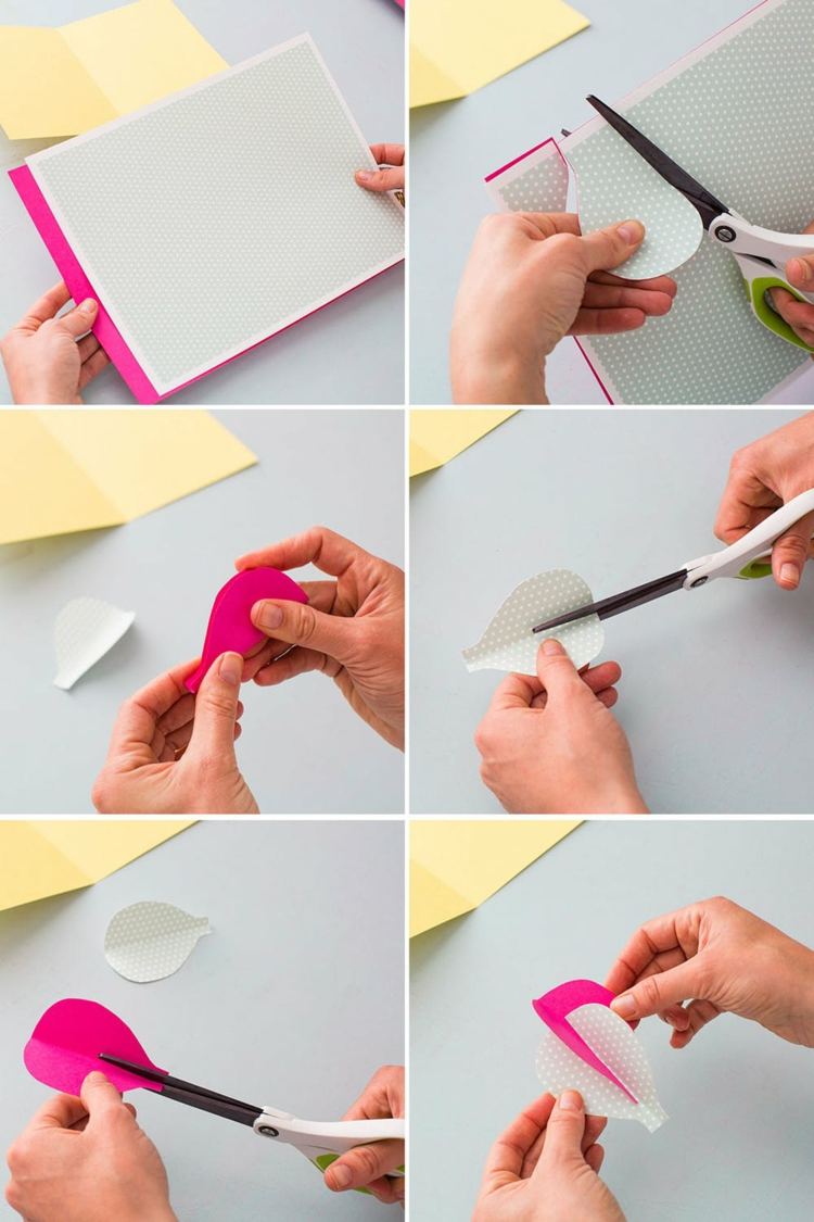 Anleitung für eine DIY Grußkarte aus Papier