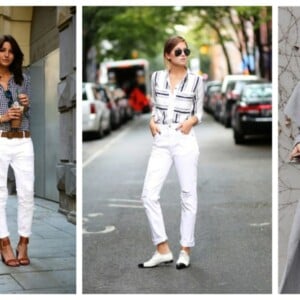 weiße jeans kombinieren ideen sommer stylisch