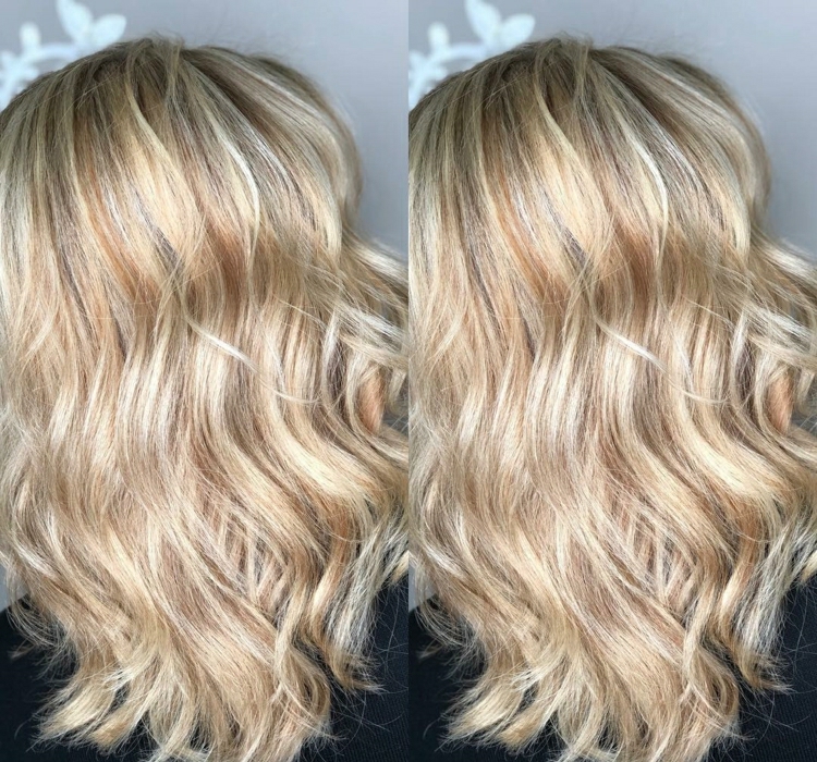 Blonde Haare Strähnen Lange Haare Frisurideen Frauenfrisur