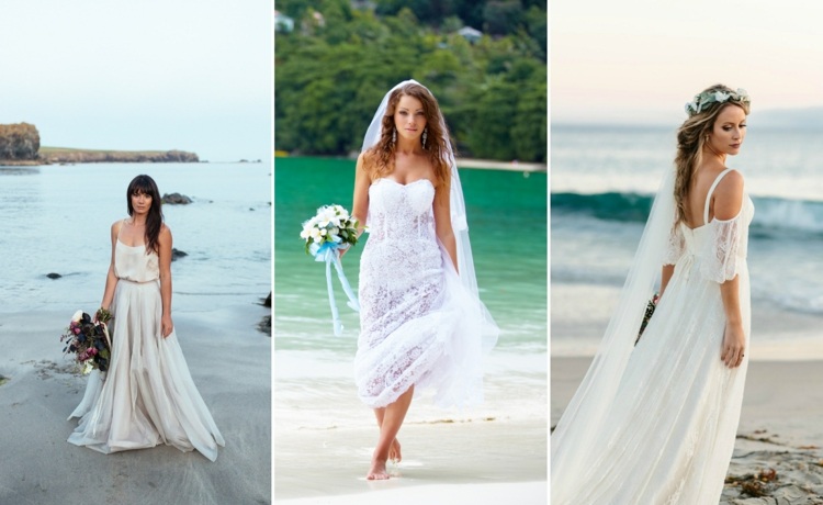 Brautkleid zur Strand Hochzeit richtig wählen mit diesen Tipps und Ideen
