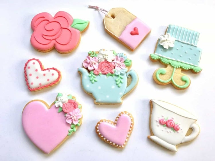 Cookies als Idee für den Muttertag mit Fondant