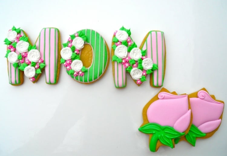 Dekoideen für Cookies, Kekse und Plätzchen passend zum Muttertag