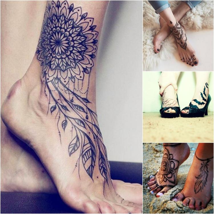 Fuß Tattoo Ideen für Frauen
