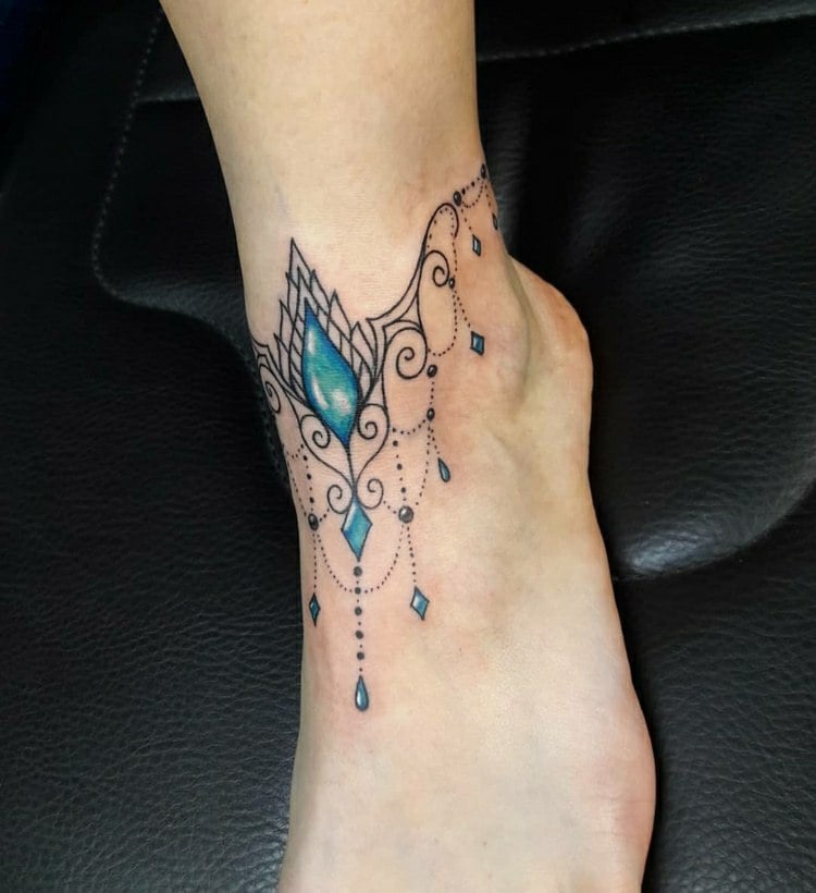 Fuß Tattoo Mandala Frau Tattoodesigns Tattooideen