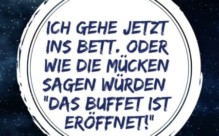 Gute Nacht Spruch über Mücken - Das Buffet ist eröffnet