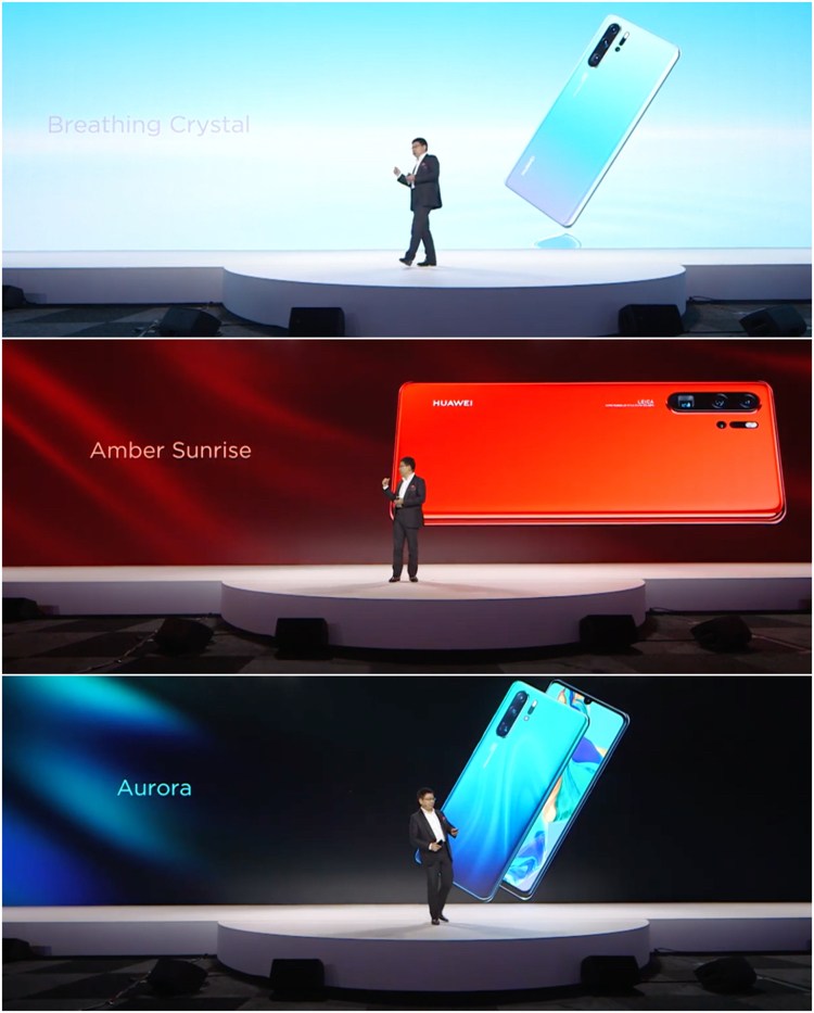 Huawei P30 und P30 Pro Serie Farben Blau Orange