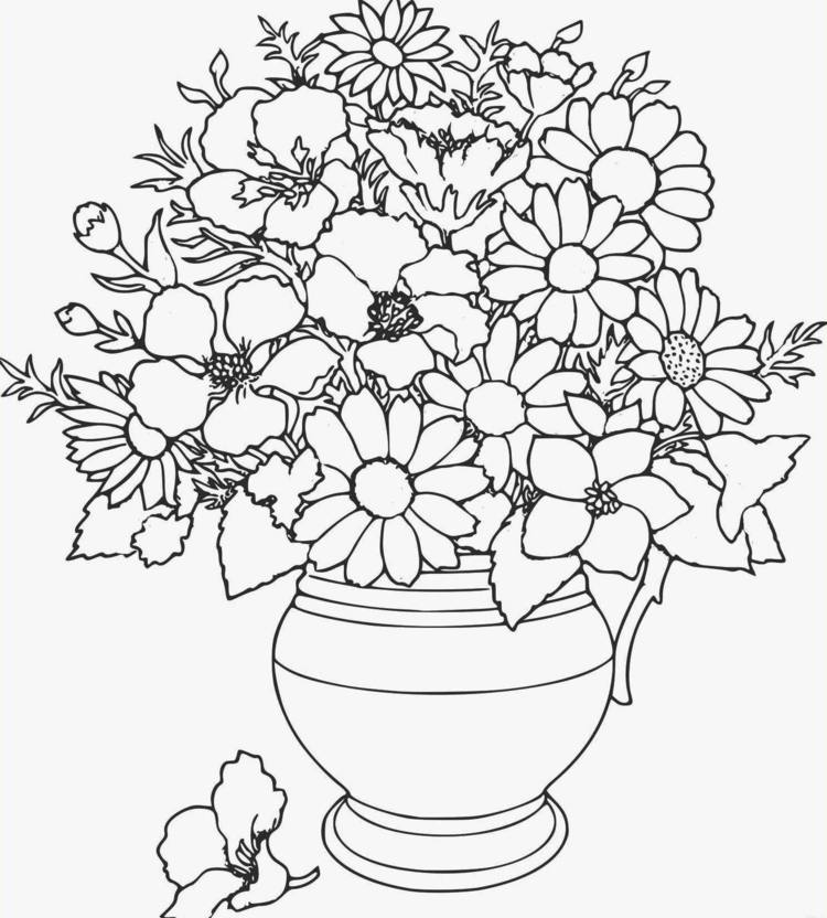 Vase mit Blumenstrauß passend zum Frühling oder Sommer als Fensterbild verwenden