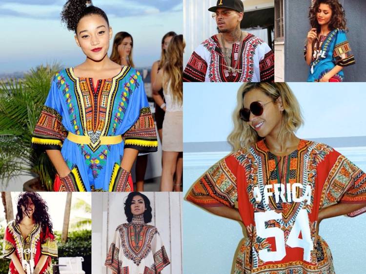 afrikanische Mode T-Shirts Kitenge Stars tragen