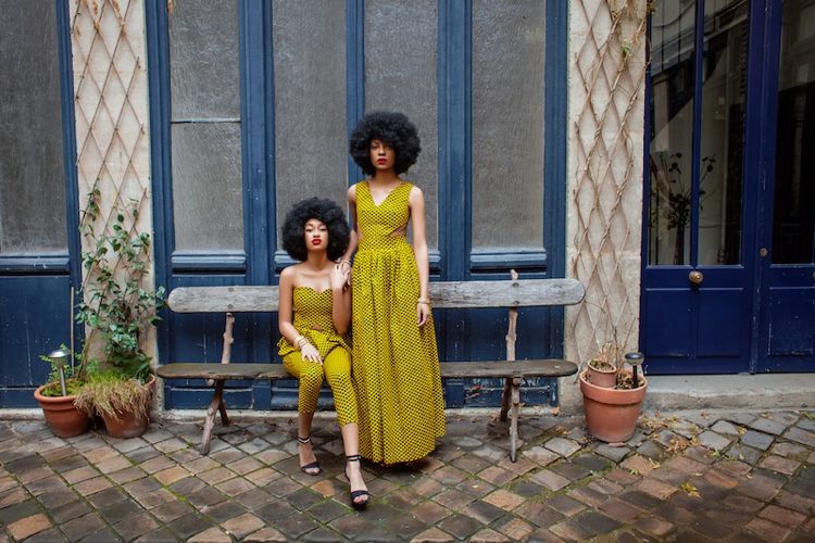 afrikanische Mode gelbe Kleider breit aufgestellt