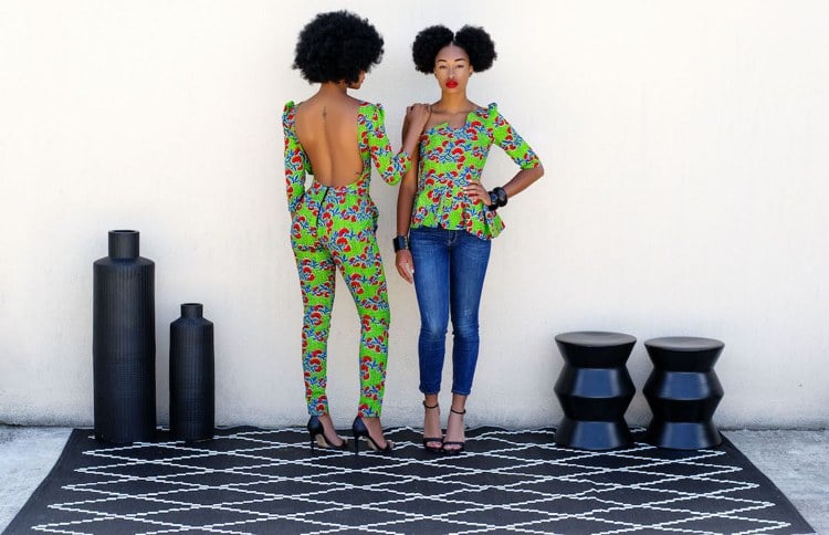 afrikanische Mode rückenfrei Einteiler