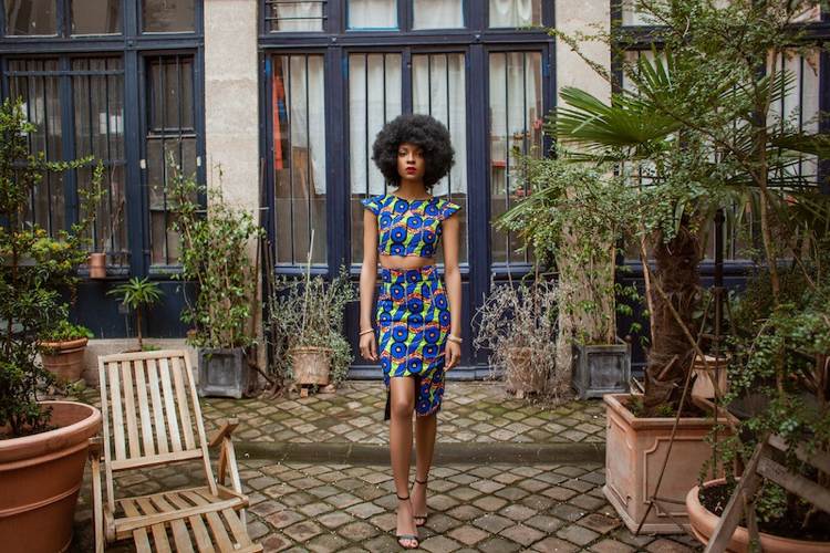 afrikanische Mode zweiteiler eng körperbetonend Bleistiftrock bauchfreies Top