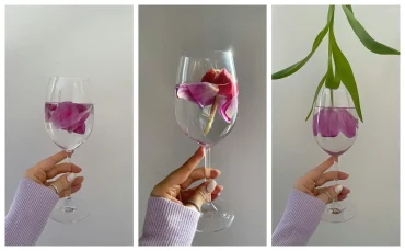 blumendeko im weinglas frische ideen für den frühling