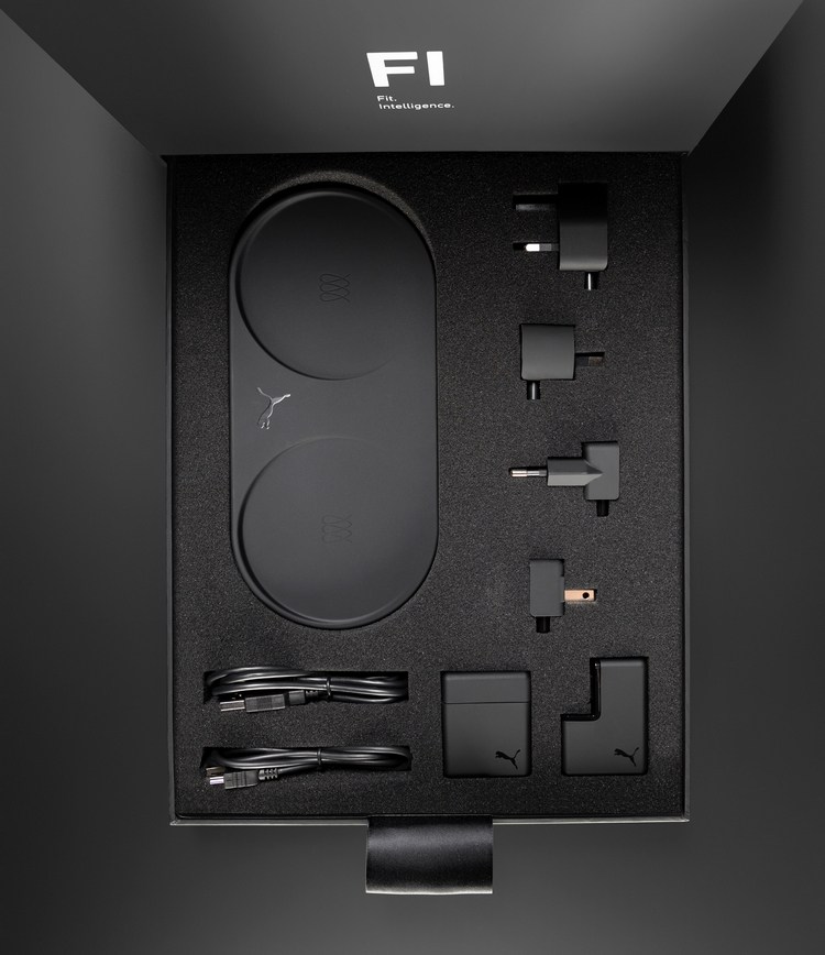 puma selbstschnürende schuhe mit zubehör und verpackung in schwarz