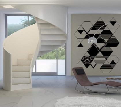 wendeltreppe-aus-marmor-in-weiß-verbindet-zweite-etage-mit-modernem-designer-wohnzimmer