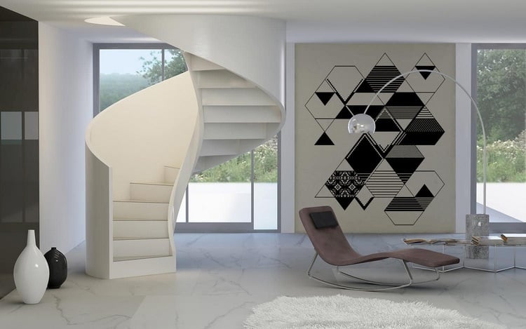 wendeltreppe-aus-marmor-in-weiß-verbindet-zweite-etage-mit-modernem-designer-wohnzimmer