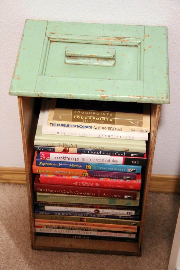 Alte Schubladen Ideen Bücherregal Wohnung Dekorierer mit alten Möbeln