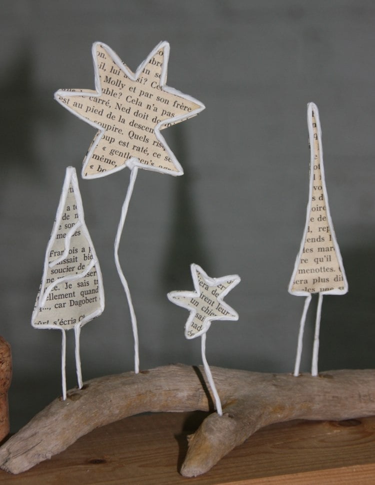 DIY Idee für Weihnachten mit Sternen und Tannenbäumen