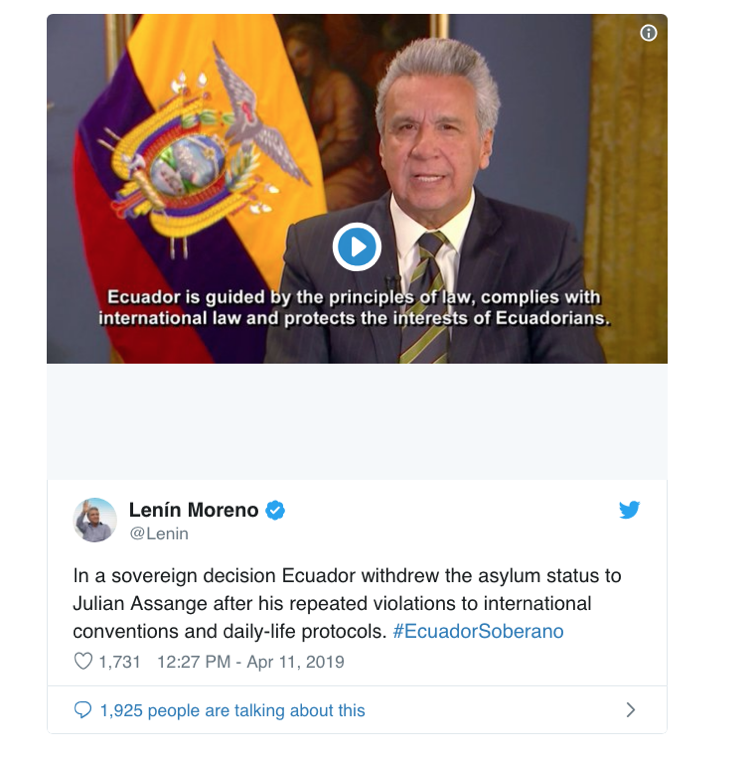 Der ecuadorianische Präsident Lenín Moreno