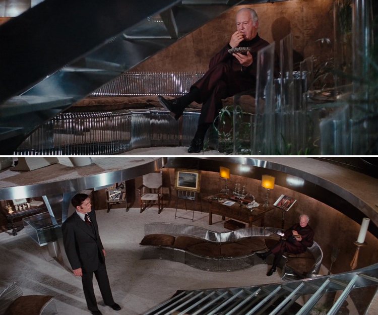Design Klassiker Stuhl Metall Spion der Mich liebte James Bond Film