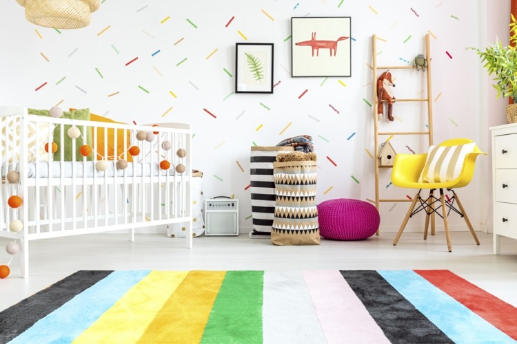 Dezent geometrische Akzente-setzen im Kinder oder Babyzimmer