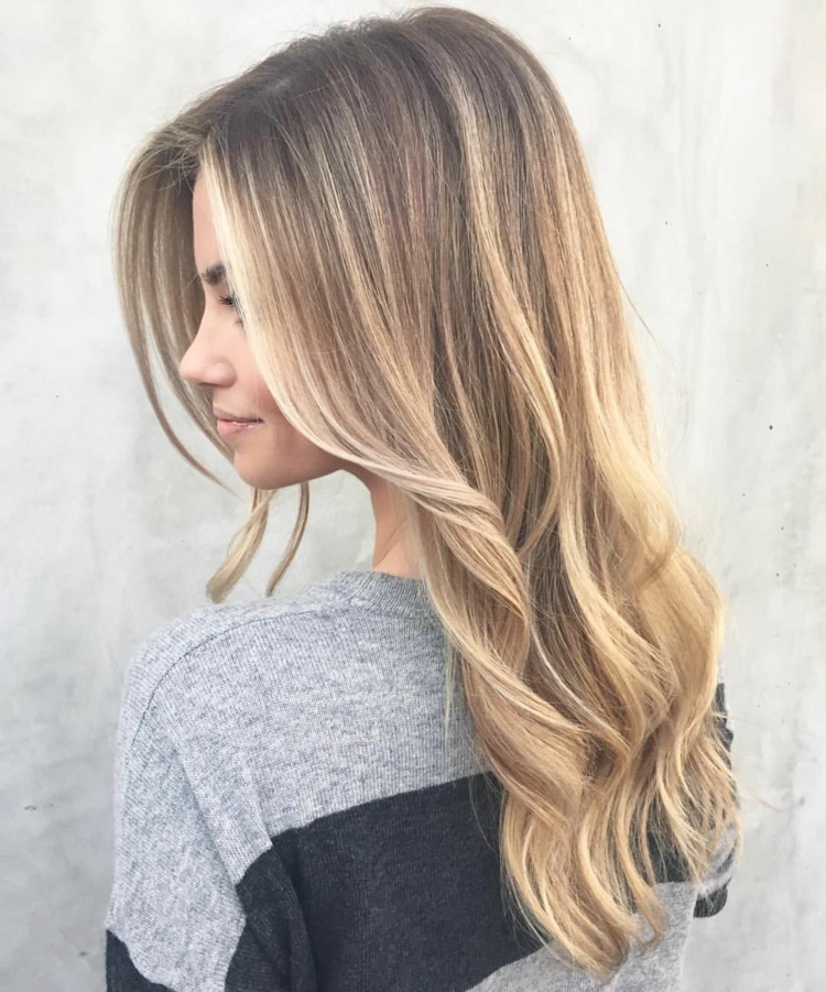 Gelbstich entfernen nach Blondierung blonde Haare pflegen Balayage Frisurentrends