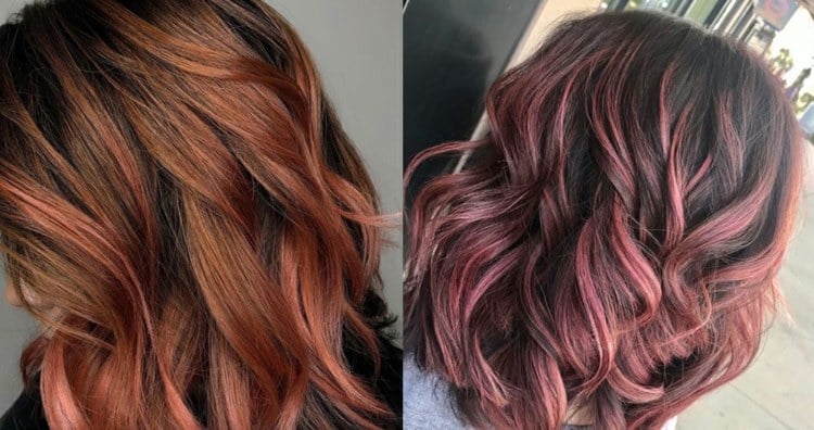 Rose Braun Haarfarbe Haare Ombre selber färben Anleitung Frisurenideen Damen kurze Haare