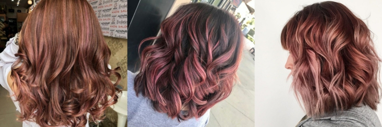Rose Braun Haarfarbe Haare selber färben Anleitung Frisurenideen Damen kurze Haare